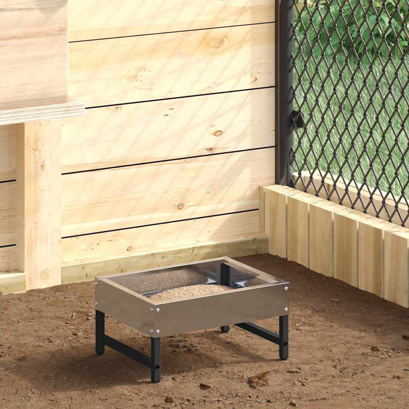 Hrănitor pentru păsări Argintiu 80 x 28 x 13.5 cm