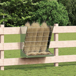 Feeder pentru Fân Argintiu 71 x 33 x 70 cm 5 kg Oțel Galvanizat