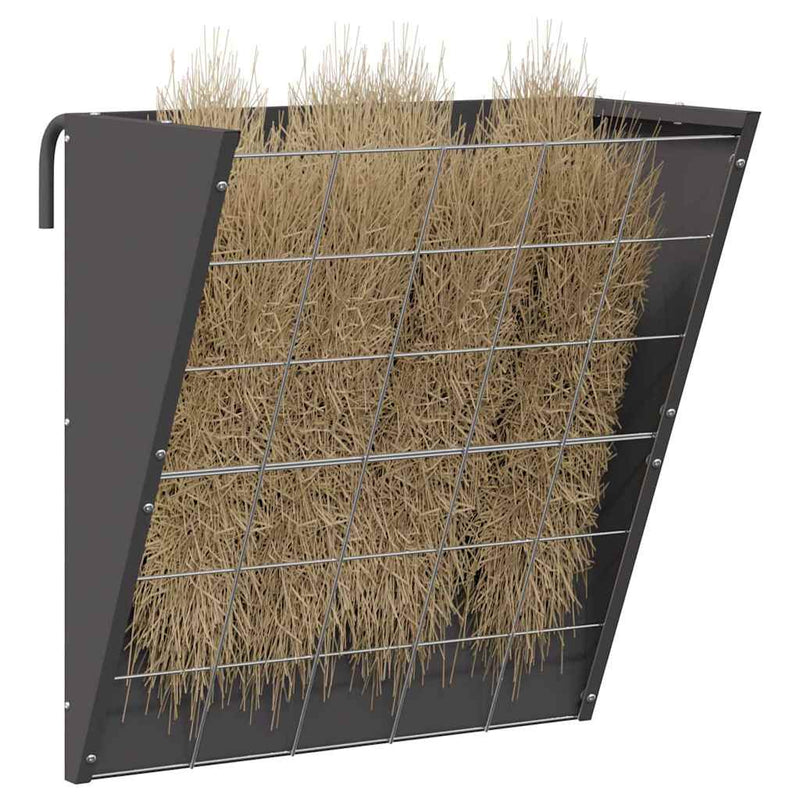 Feeder pentru Fân Suspendat Negru 61 x 33 x 66 cm 5 kg