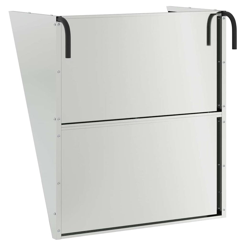 Feeder pentru Fân Suspendat Argintiu 61 x 33 x 66 cm 5 kg