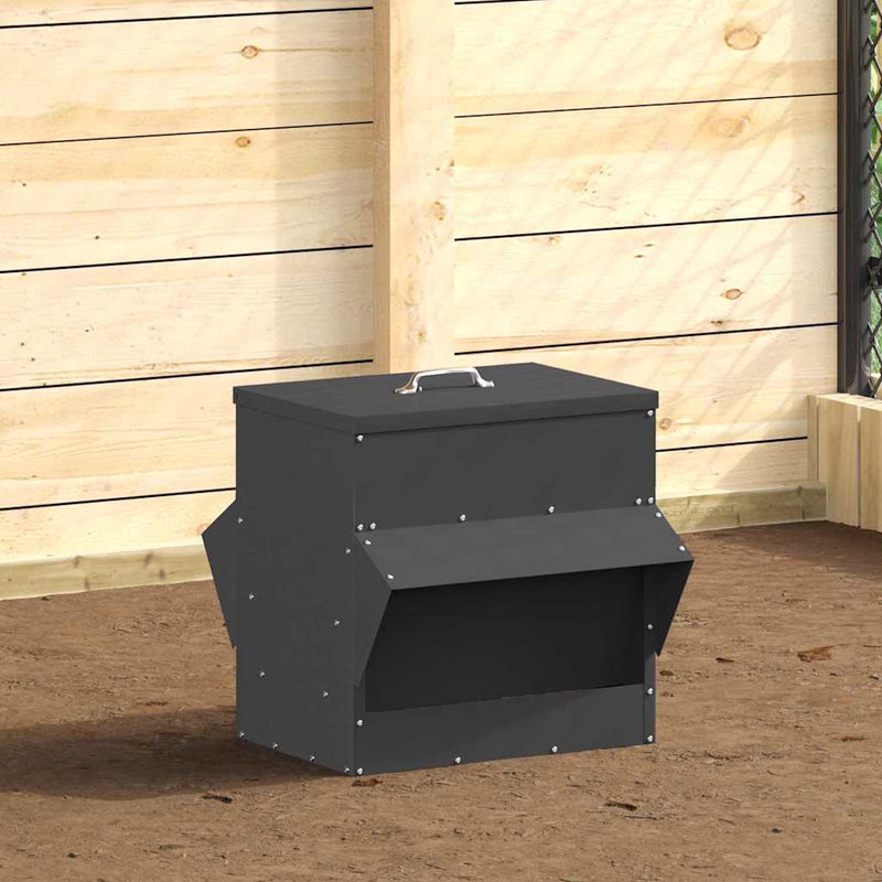 Feeder pentru pui Negru 40,5 x 45 x 41 cm 20 kg