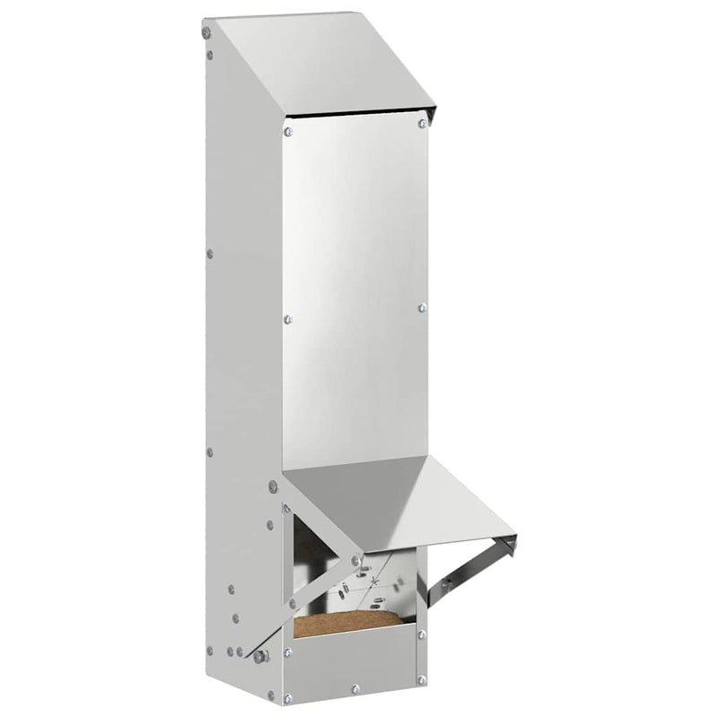 Feeder pentru pui Argintiu 13 x 12 x 51 cm Oțel Galvanizat
