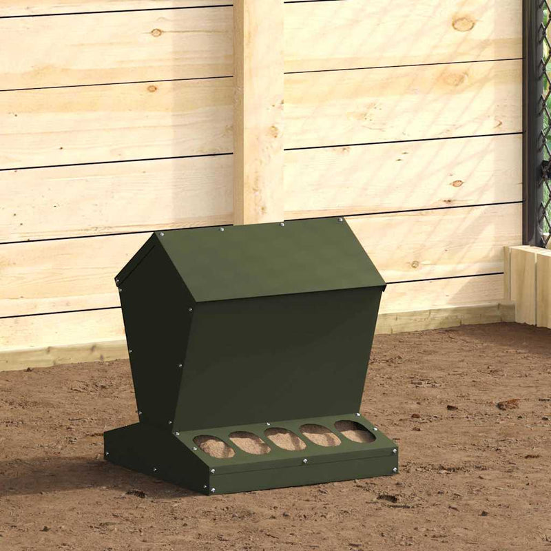 Feeder pentru pui Verde măsliniu 40 x 40 x 45 cm