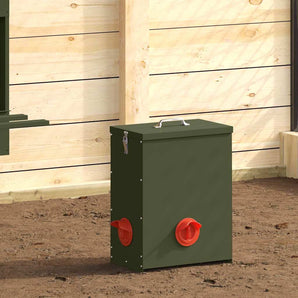 Feeder pentru pui Verde măsliniu 32,5 x 20,5 x 43 cm 25 kg