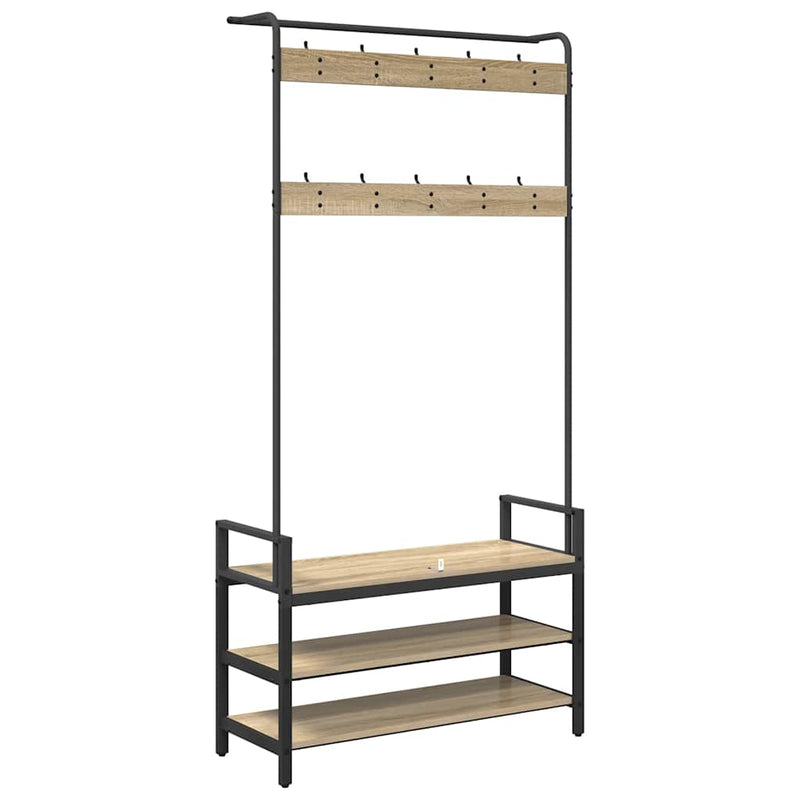 Răcător de paltoane cu raft Stejar Sonoma 95 x 34 x 184 cm