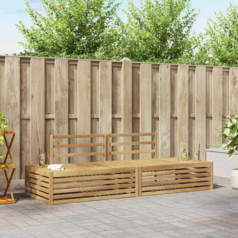 2 buc. Set de canapele de exterior Alb