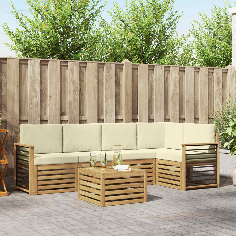 Set de canapele de exterior 6 buc. Poliester