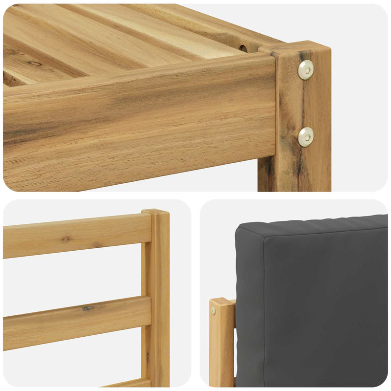 Seturi de canapele Lemn Solid de Acacia
