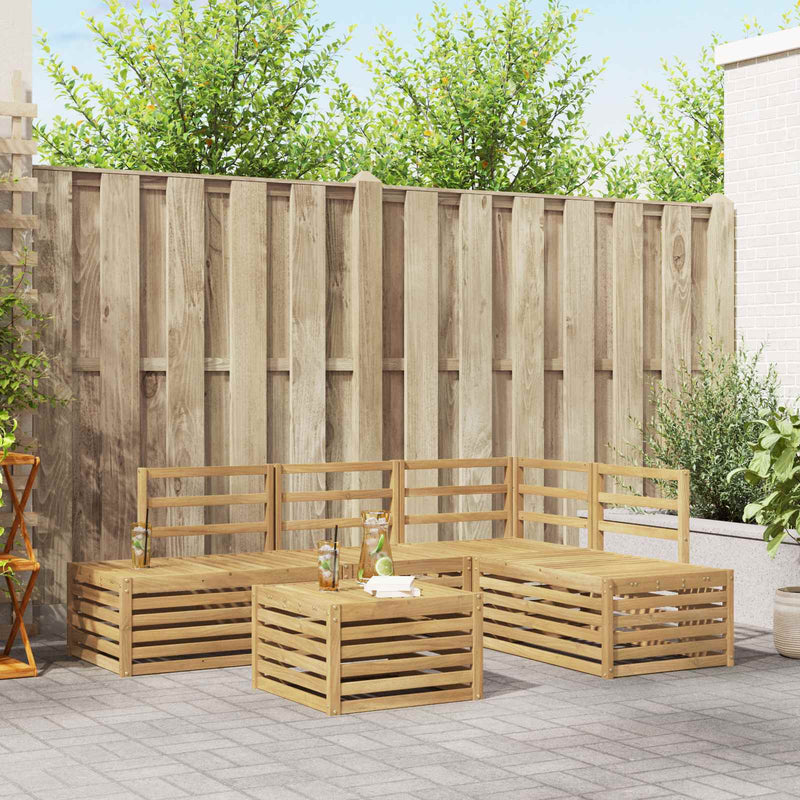Set de canapele de exterior 5 Bucată Alb