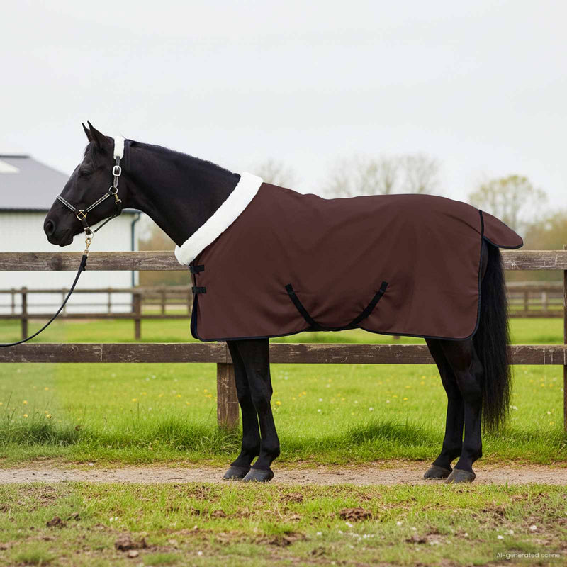 Pătură pentru cai Maro Întunecat Complet 115 cm Fleece polar