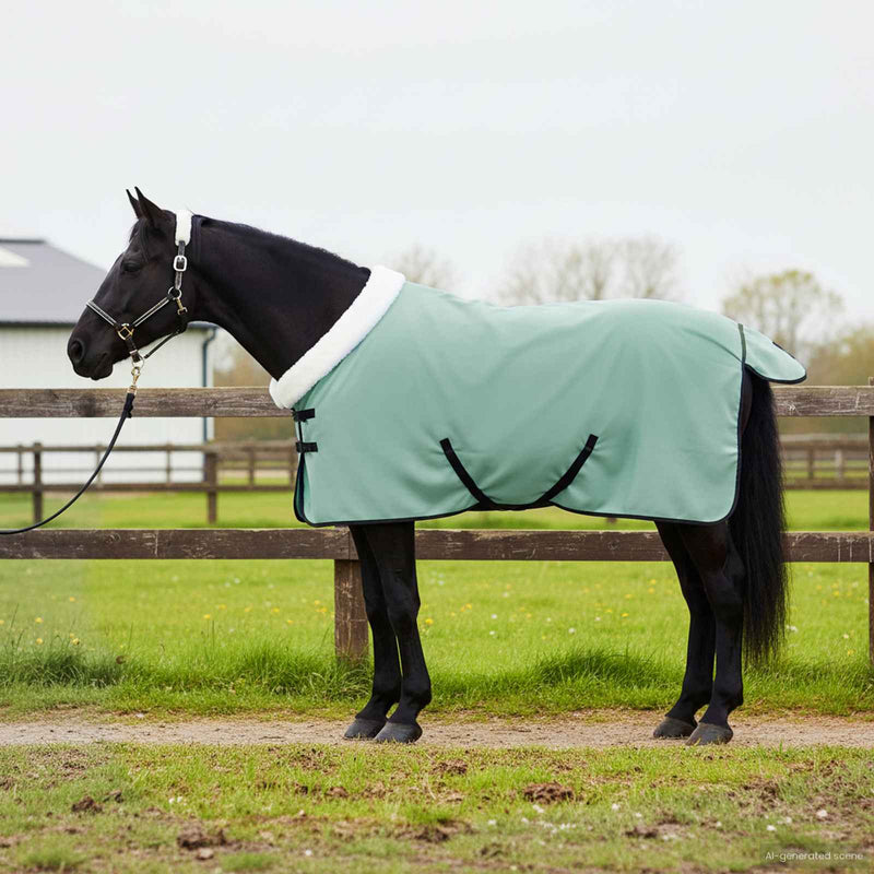 Pătură pentru cai Verde special 95 cm Fleece polar