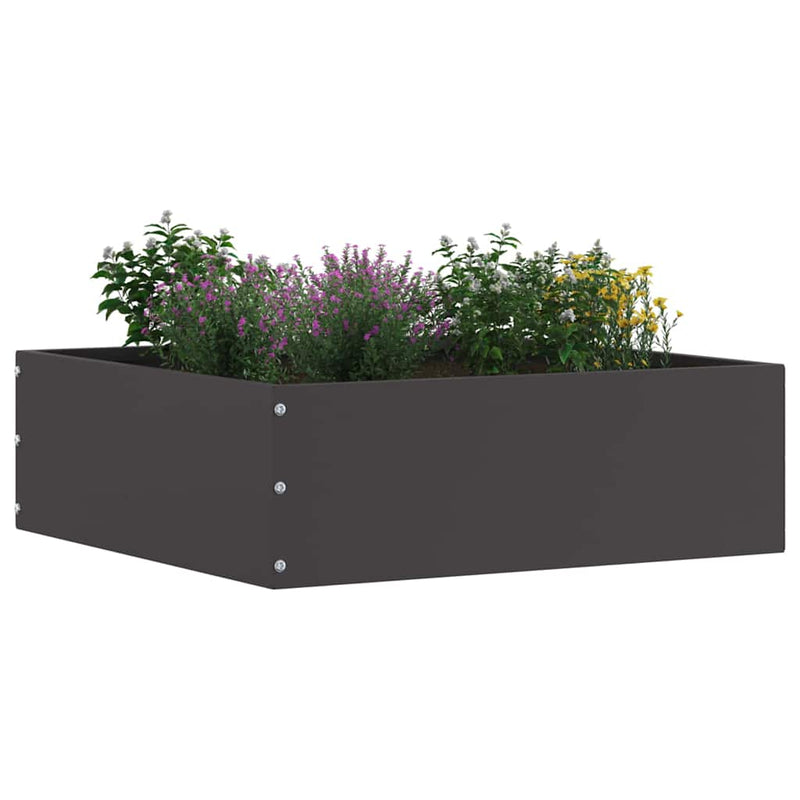 Margine pentru gazon 40 x 40 x 13 cm Oțel Negru