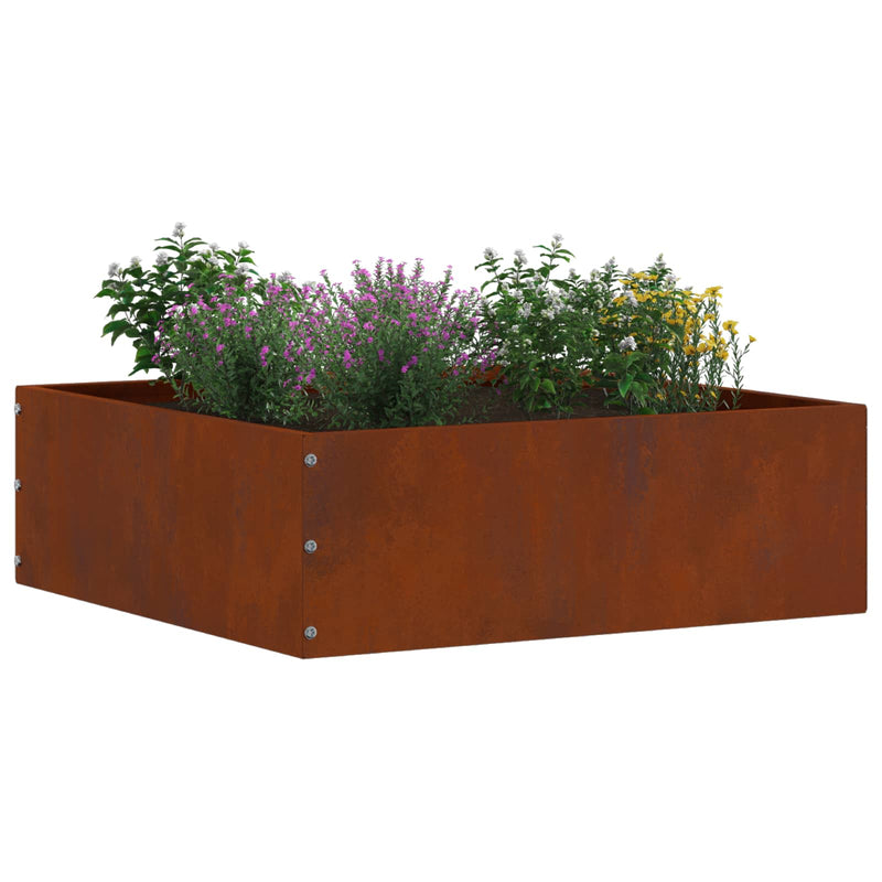 Margine pentru gazon 6 buc. 40 x 40 x 13 cm Ruginit