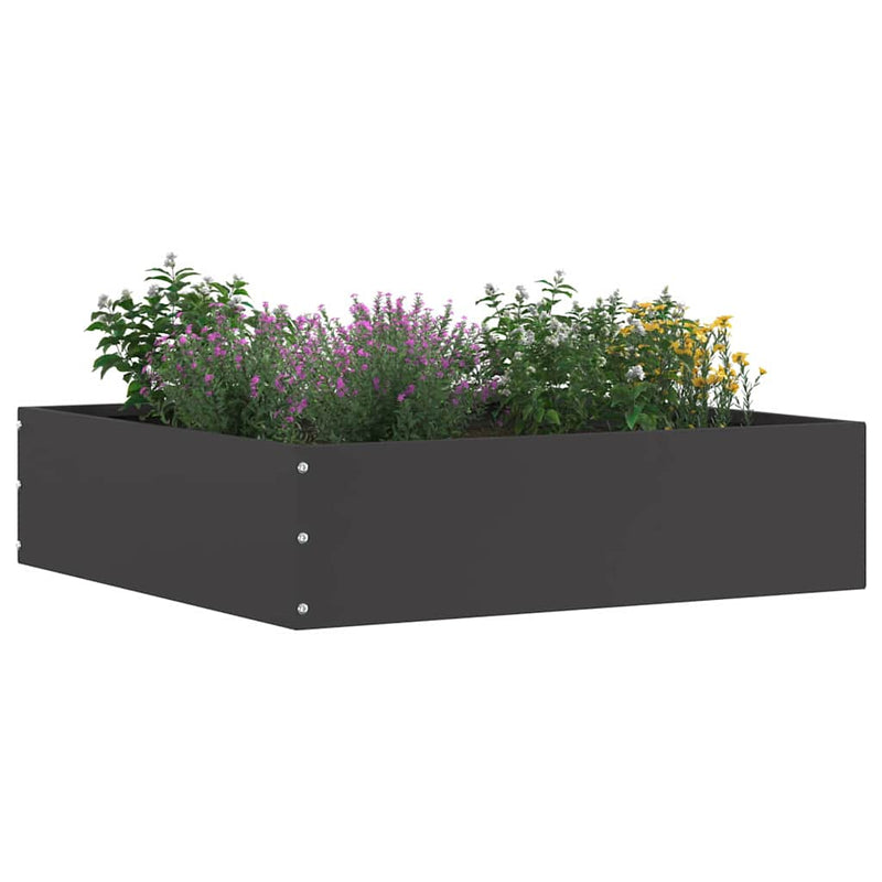 Margine pentru gazon 50 x 50 x 13 cm Oțel Negru
