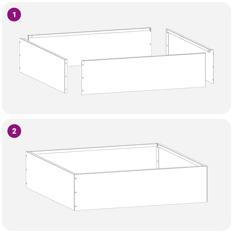 Margine pentru gazon 6 buc. 50 x 50 x 13 cm Oțel Antracit