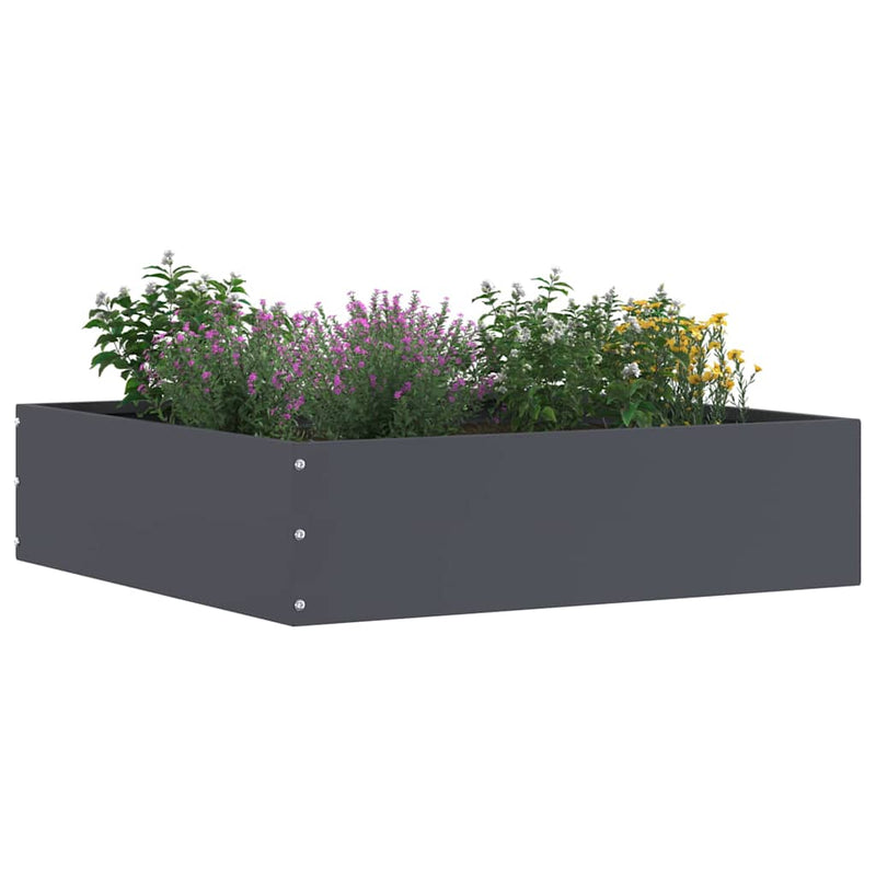 Margine pentru gazon 6 buc. 50 x 50 x 13 cm Oțel Antracit