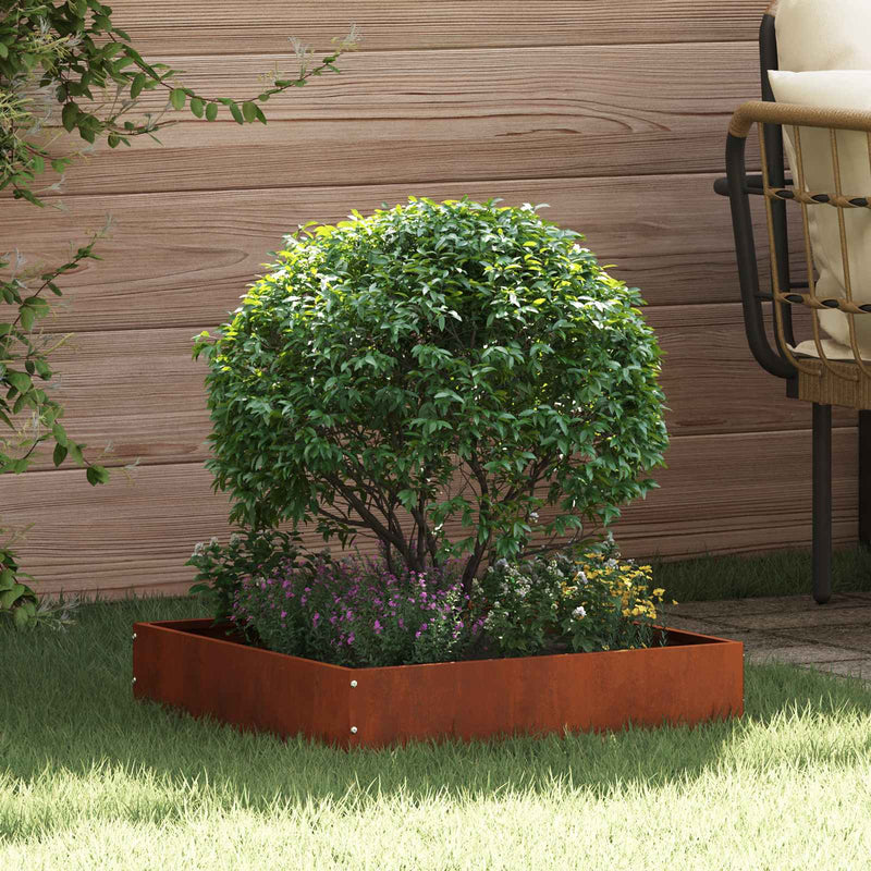 Margine pentru gazon 50 x 50 x 13 cm Ruginit