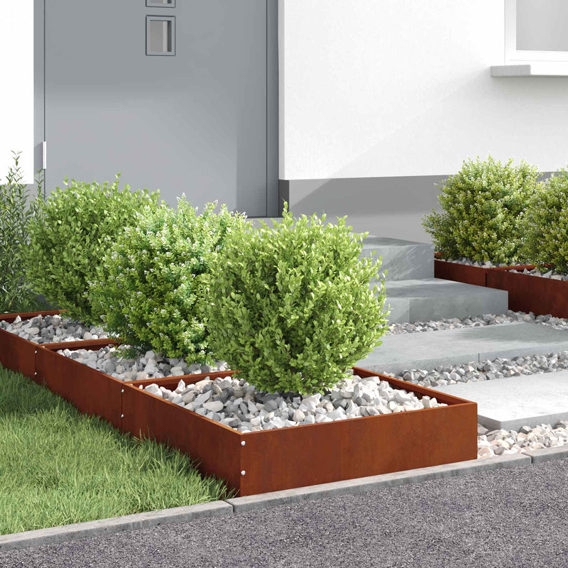 Margine pentru gazon 50 x 50 x 13 cm Ruginit