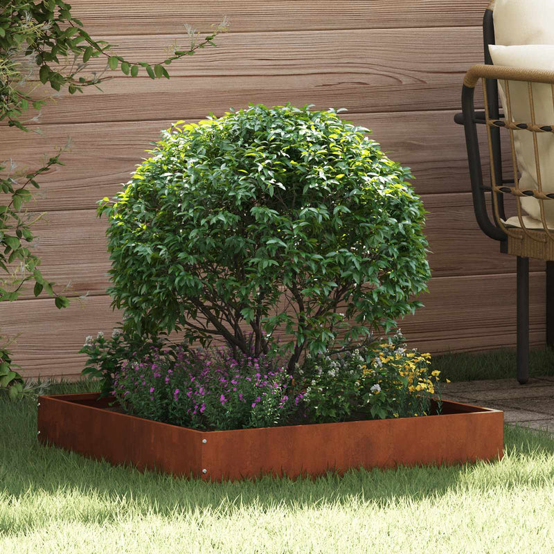 Margine pentru gazon 60 x 60 x 13 cm Ruginit