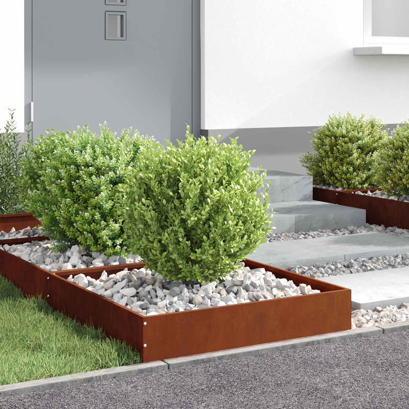 Margine pentru gazon 60 x 60 x 13 cm Ruginit