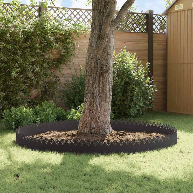 Borduri pentru gazon 20 buc. 103 x 0,05 x 22 cm Oțel Negru