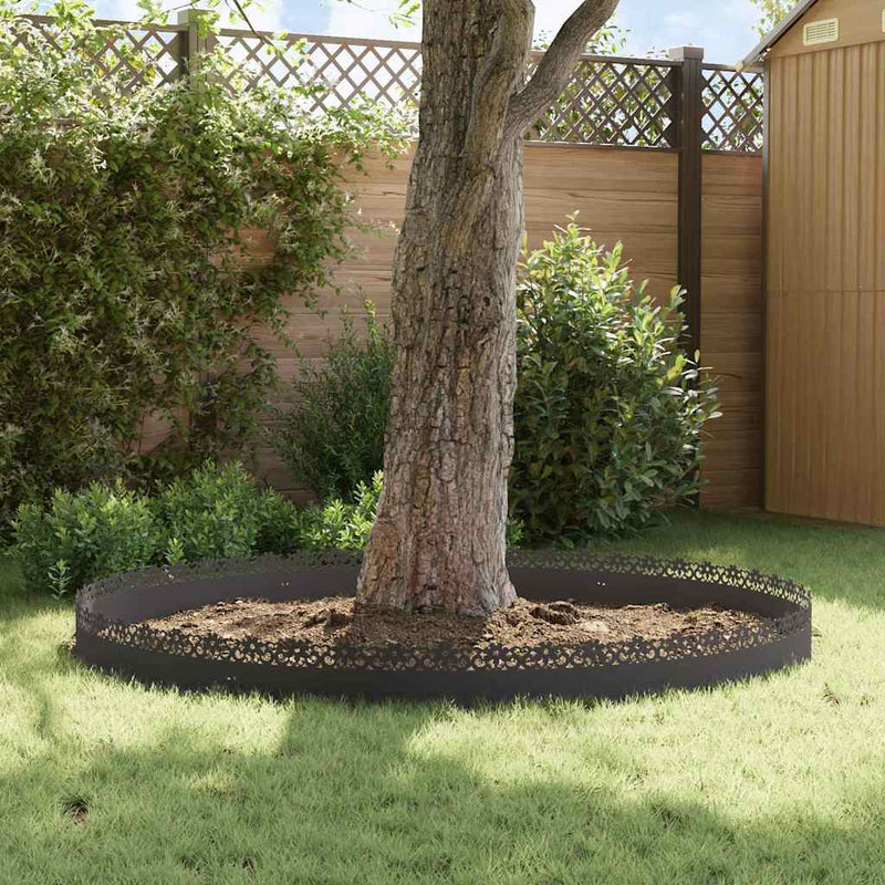 Borduri pentru gazon 20 buc. 103 x 0,05 x 22 cm Oțel Negru