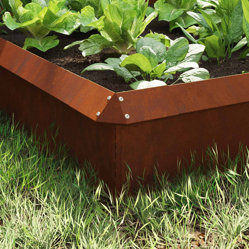 Garduri pentru melci 8 buc. 100 x 3,5 x 25 cm Ruginit