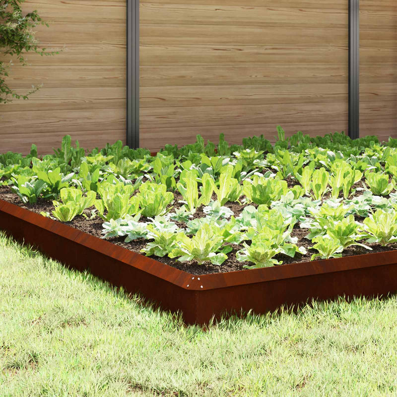 Garduri pentru melci 20 buc. 100 x 3,5 x 25 cm Ruginit