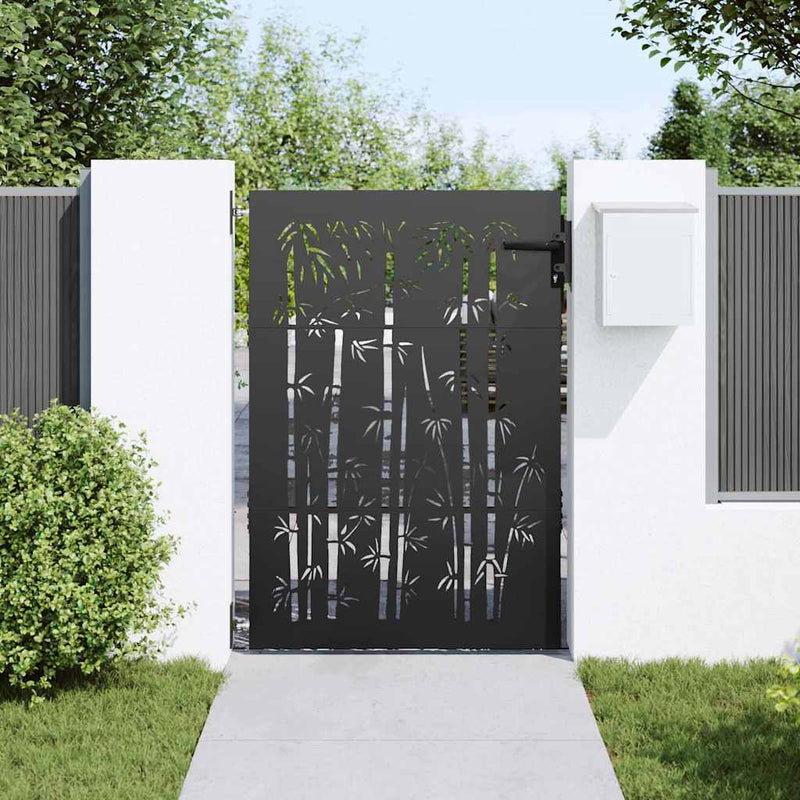 Poartă de grădină 85 x 150 cm Oțel vopsit în pulbere Blocat