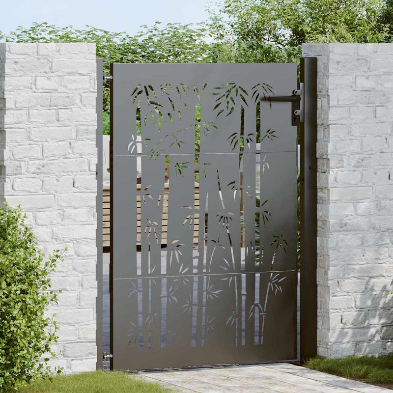 Poartă de grădină 110 x 155 cm Oțel vopsit electrostatic Blocat