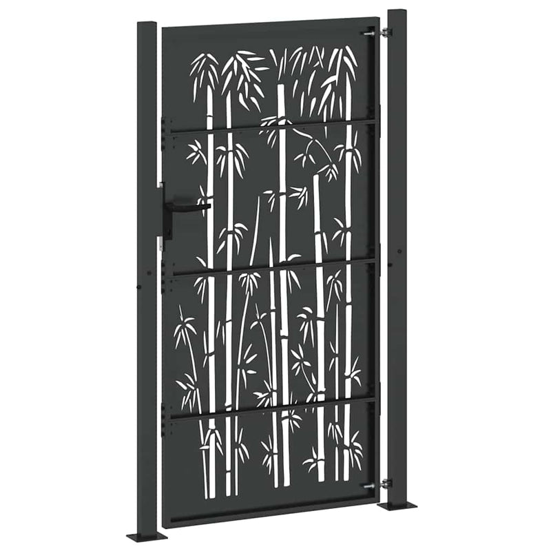 Poartă de grădină 110 x 205 cm Oțel vopsit electrostatic Blocat