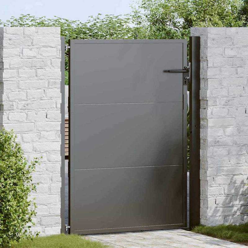 Poartă de grădină 110 x 130 cm Oțel vopsit electrostatic Blocat
