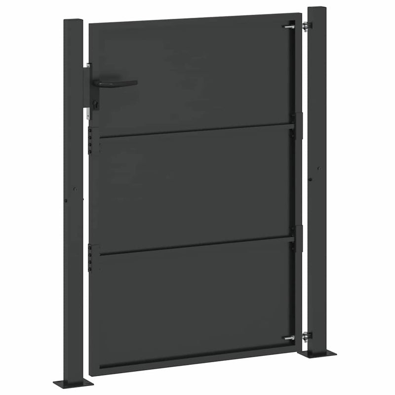 Poartă de grădină 110 x 130 cm Oțel vopsit electrostatic Blocat