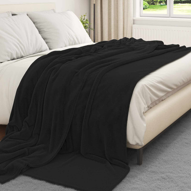 Pătură Negru 220 x 240 cm 1.37 kg Molton