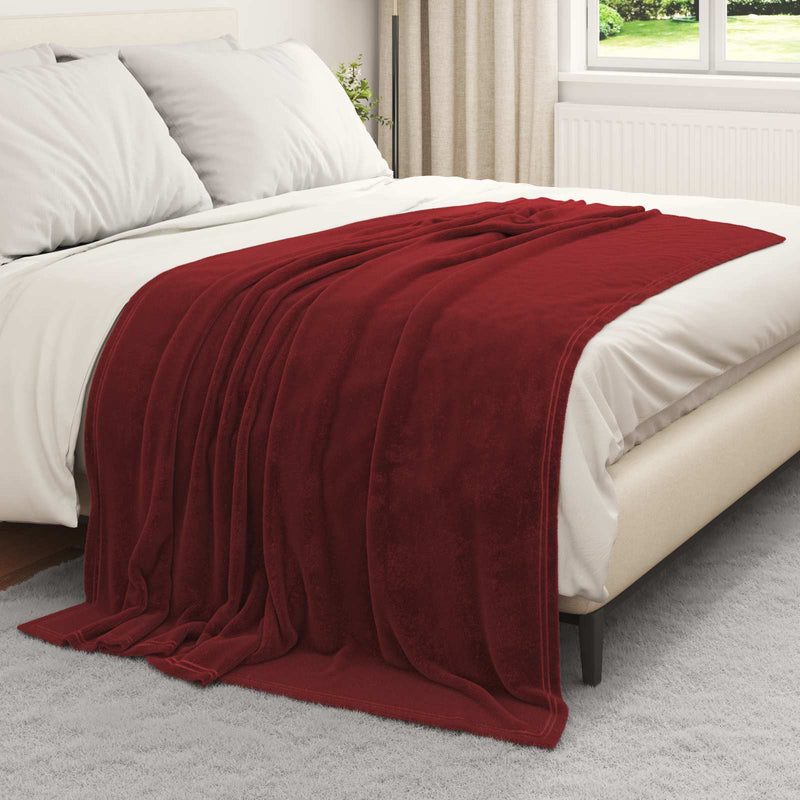 Pături de aruncat 6 buc. Roșu Bordeaux 150 x 200 cm 4.68 kg