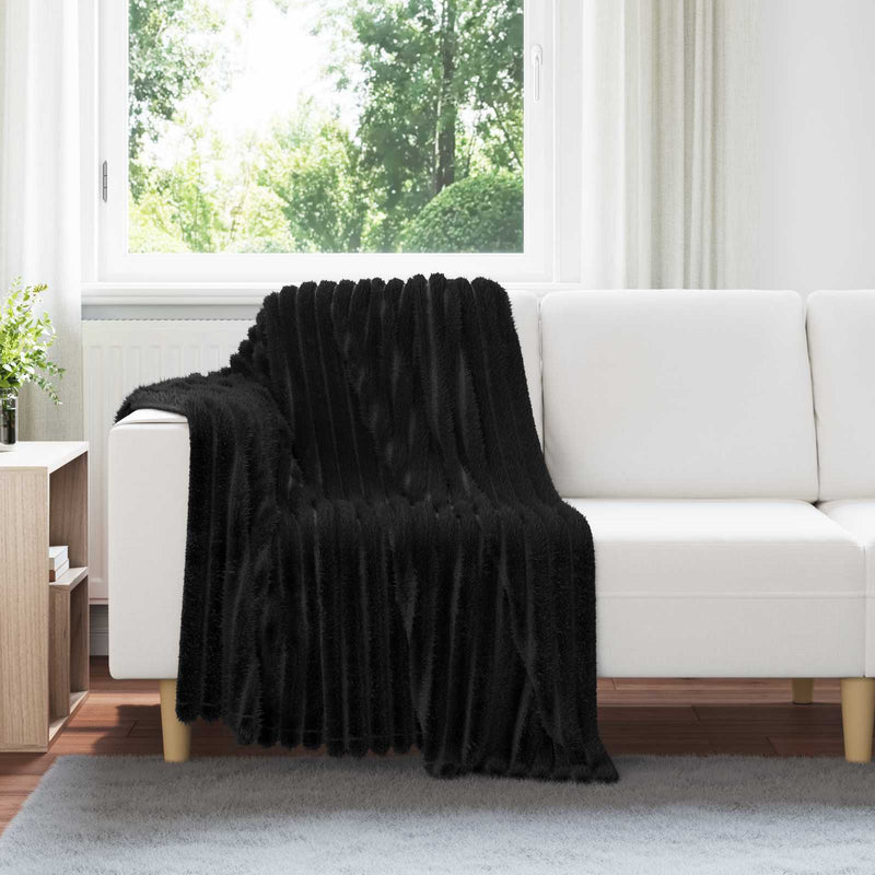 Pătură Negru 150 x 130 cm 0.45 kg Molton