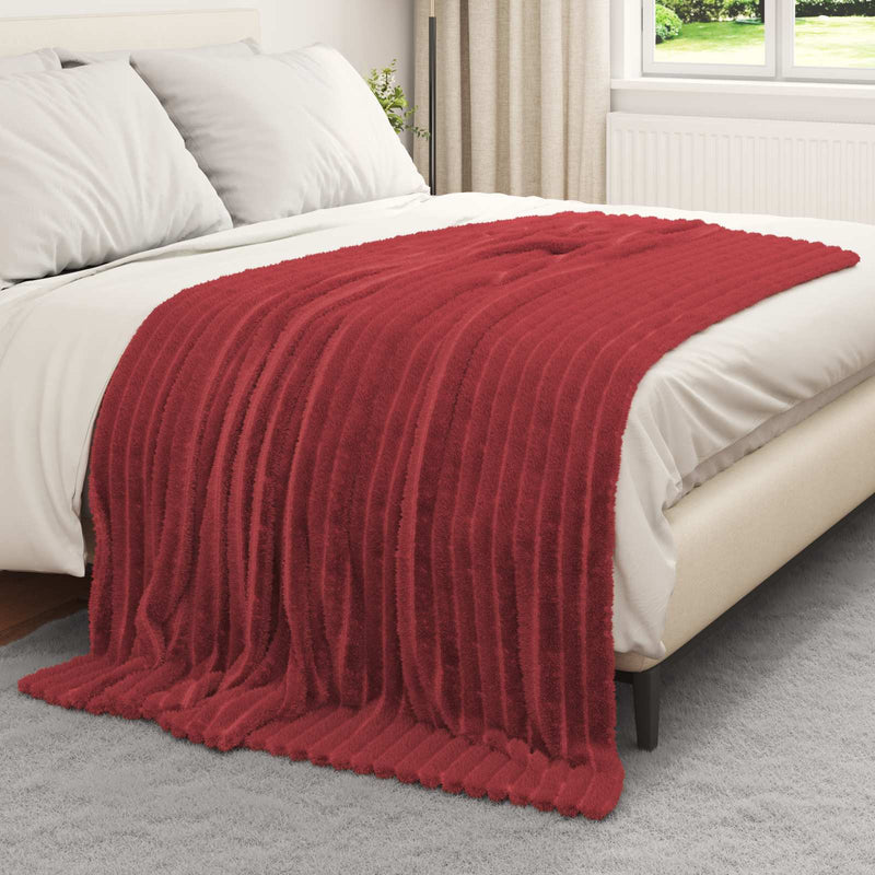 Pături de aruncat 6 buc. Roșu Bordeaux 200 x 150 cm 4.75 kg