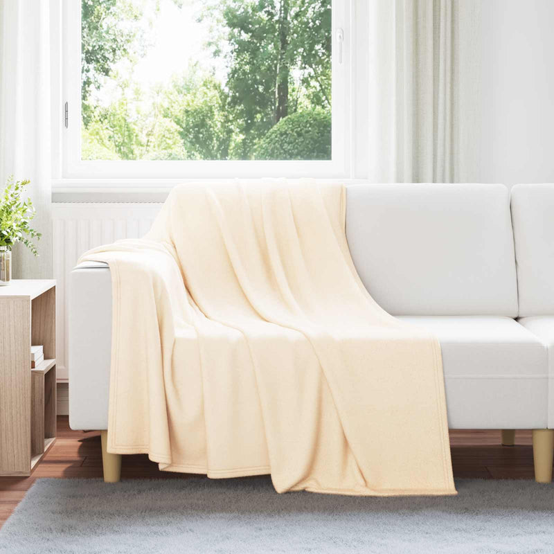 Pătură Crem 200 x 150 cm 0.42 kg Molton