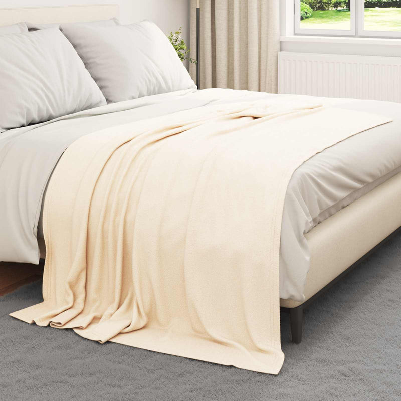 Pătură Crem 200 x 150 cm 0.42 kg Molton