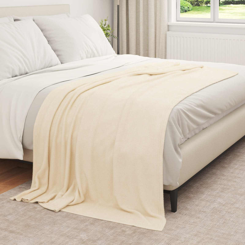 Pătură Crem 210 x 140 cm 0.41 kg Molton