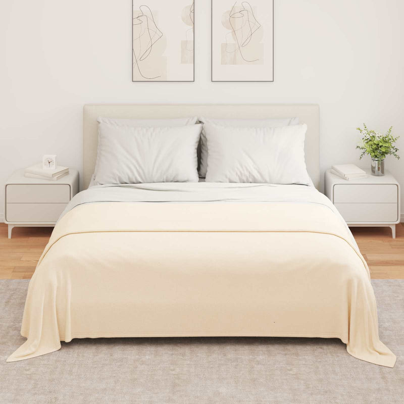 Pătură Crem 280 x 210 cm 0.79 kg Molton