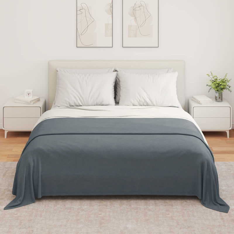 Pătură Gri închis 280 x 210 cm 0.84 kg Molton