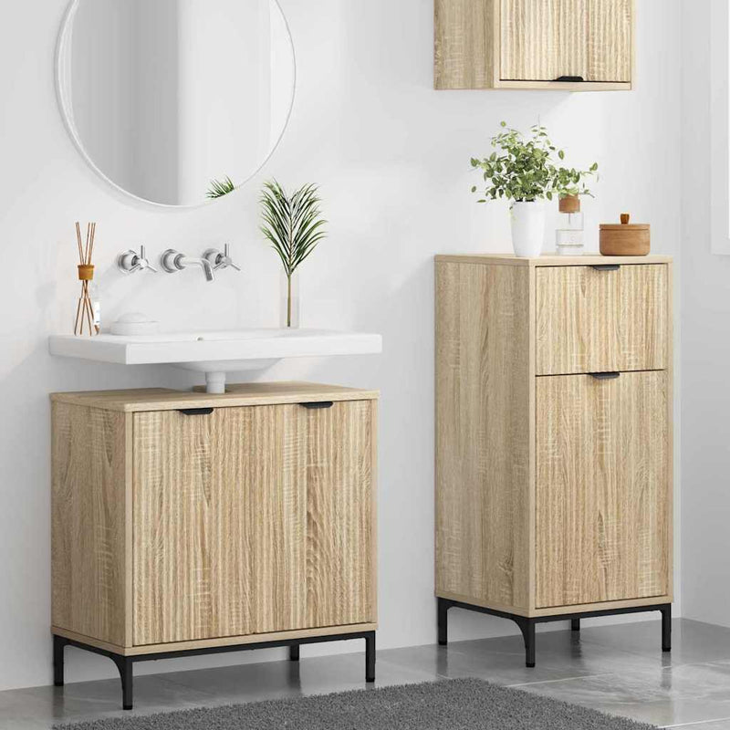 Set de mobilier pentru baie 2 buc. Stejar Sonoma
