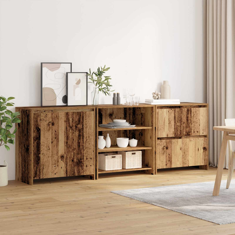 Bufet 3 buc. Lemn vechi 70 x 41 x 75 cm Lemn prelucrat