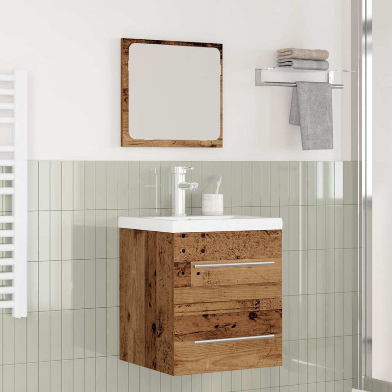 Set de mobilier pentru baie 2 buc. Lemn Vechi Lemn prelucrat