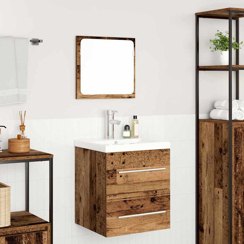 Set de mobilier pentru baie 2 buc. Lemn Vechi Lemn prelucrat