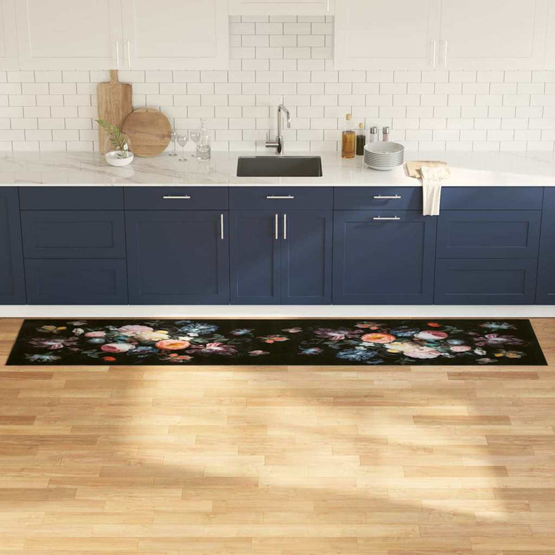 Covor de bucătărie Negru 300 x 60 cm Catifea