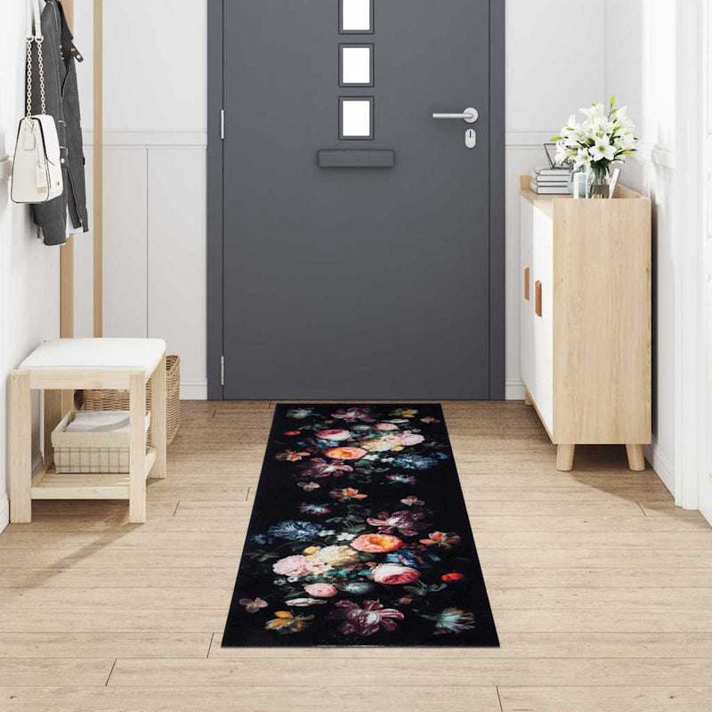 Covor de bucătărie Negru 300 x 60 cm Catifea