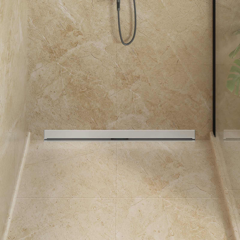 Drenaj pentru Duș Montat pe Perete Argintiu 90 cm