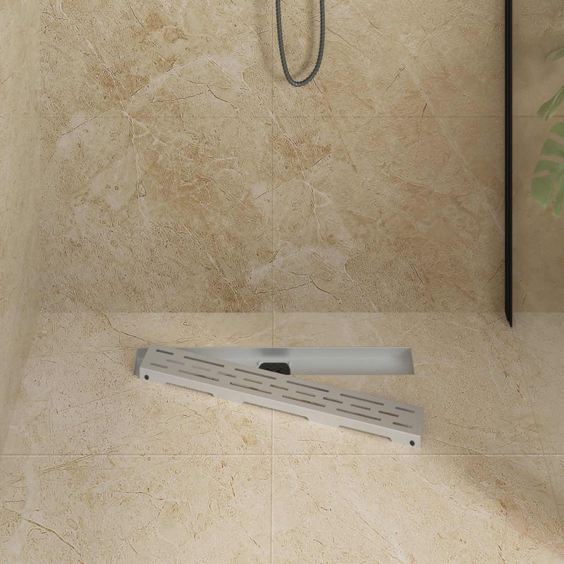 Scurgere pentru duș cu design pe linie și sifon de 360° 60 cm